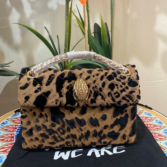Kurt Geiger Mini Kensington Leopard Print Convertible Crossbody Bag - Picture 1 of 13